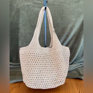 The Sak Beige Double Shoulder Strap Bag